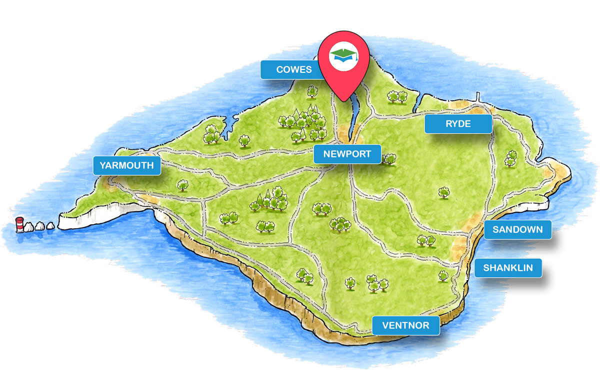 School trip Isle of Wight location map for Wight Military And Heritage Museum